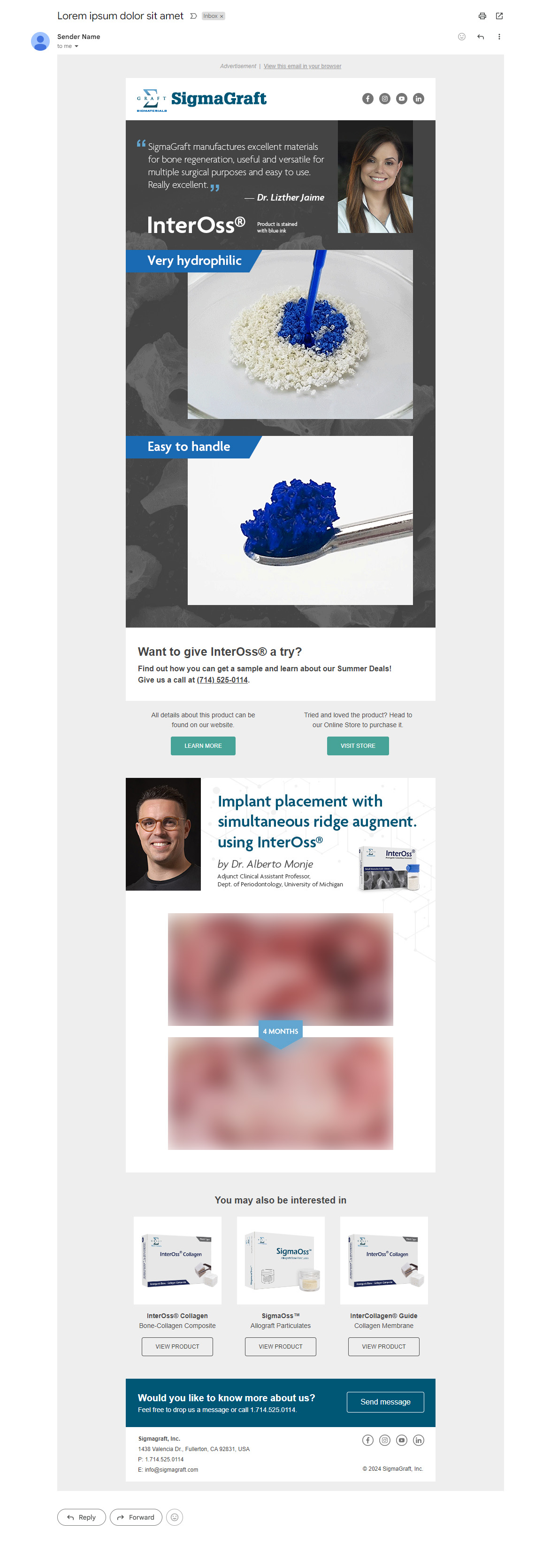 The entire content of the email shown in one screenshot.